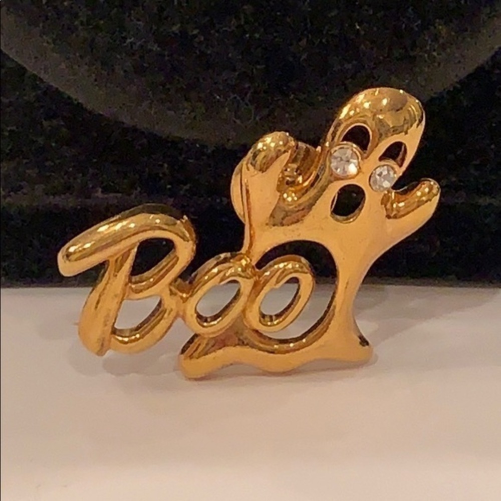 💐5/25 Halloween BOO gold pin brooch